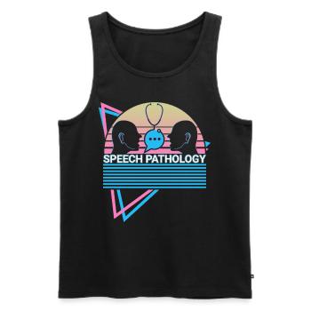 Sprachpathologie Sprachpathologe Retro - Männer Premium Bio Tank Top - Schwarz - Vorne - Michal (187cm)