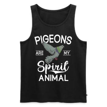 Drôle de pigeon Fancier & Pigeons Whisperer Pigeon voyageur - Débardeur bio Premium Homme - noir - Devant - Michal (187cm)