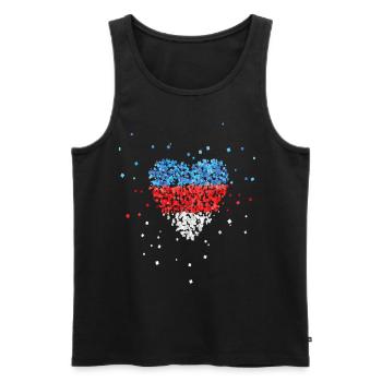 Serbie Drapeau serbe Drapeau serbe - Débardeur bio Premium Homme - noir - Devant - AI Model Male 178 light (178cm)