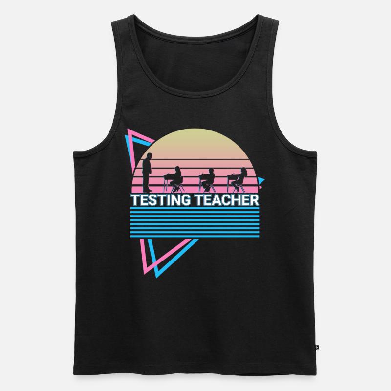 Prüfung Lehrer Retro - Männer Premium Bio Tank Top - Schwarz