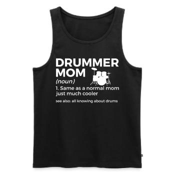 Musicien de batterie - Débardeur bio Premium Homme - noir - Devant - Michal (187cm)