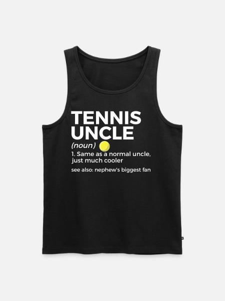 Tennis Geschenk - Männer Premium Bio Tank Top - Schwarz