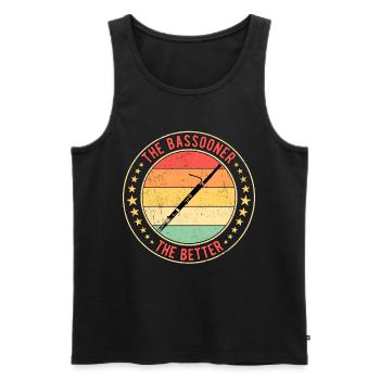 Fagott Fagottist The Bassooner The Better - Männer Premium Bio Tank Top - Schwarz - Vorne - Michal (187cm)