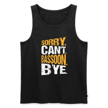 Fagottist Sorry Can't Bassoon Bye - Männer Premium Bio Tank Top - Schwarz - Vorne - Michal (187cm)