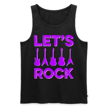 Rock and Roll Music Rock - Men's Premium Organic Tank Top - black - Front - Michal (187cm)