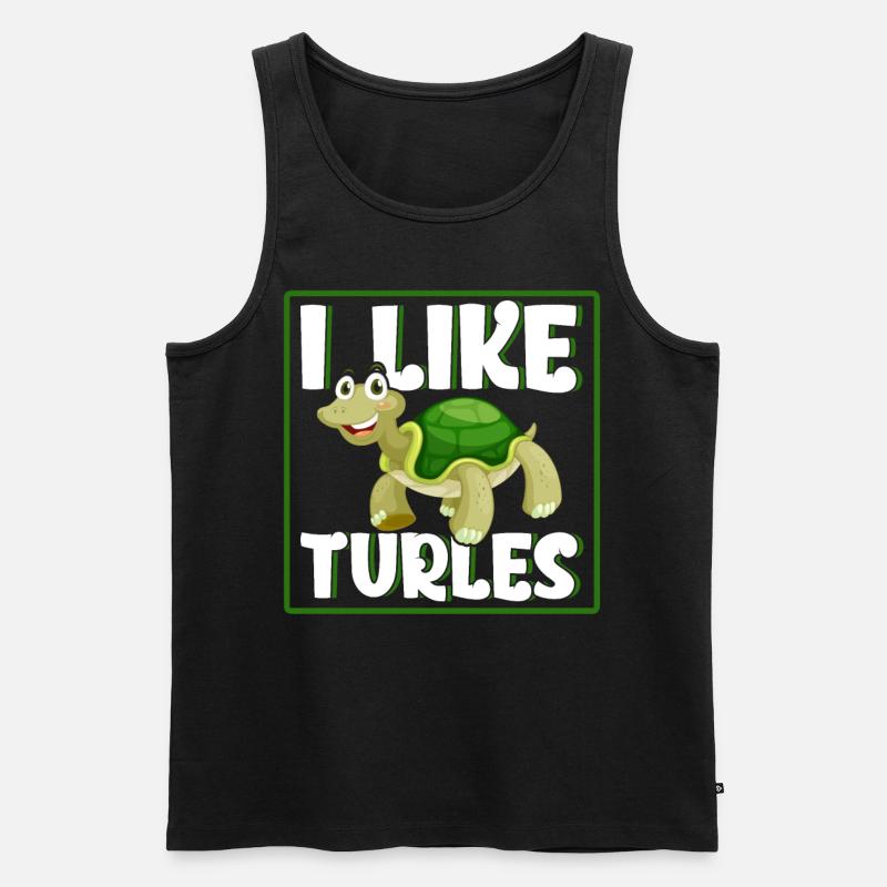 I Like Turles - Männer Premium Bio Tank Top - Schwarz