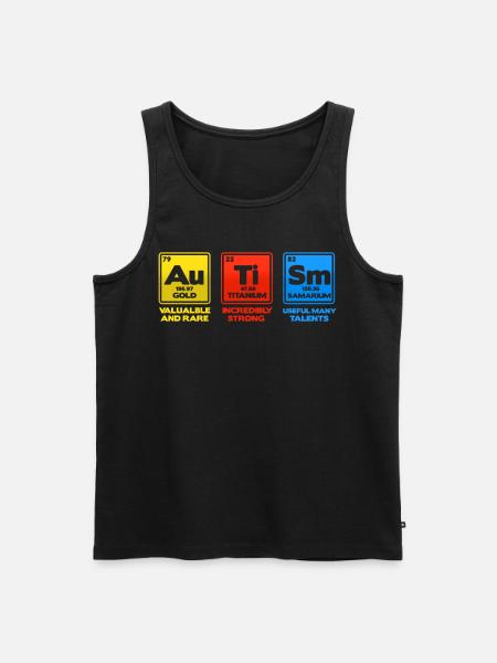 Autism - Men's Premium Organic Tank Top - black