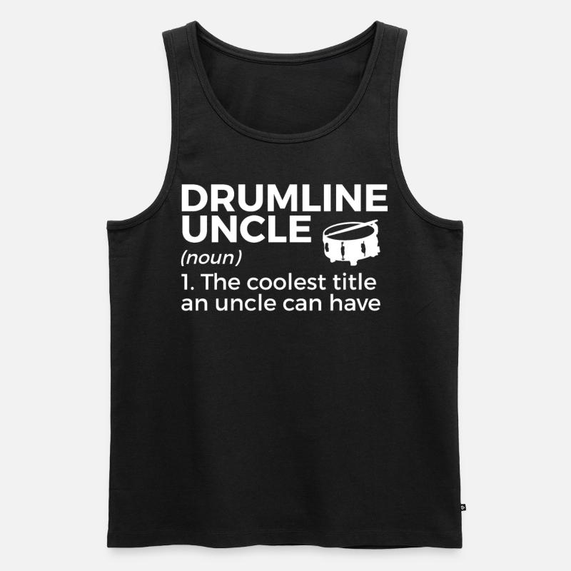Drumline Trommeln Geschenk - Männer Premium Bio Tank Top - Schwarz