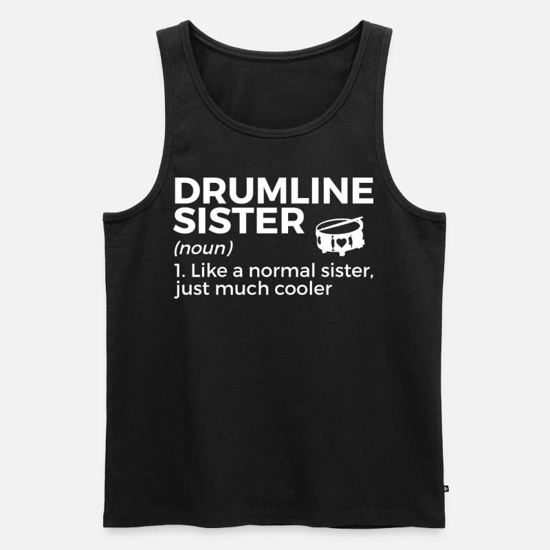 Drumline Trommeln Geschenk - Männer Premium Bio Tank Top - Schwarz