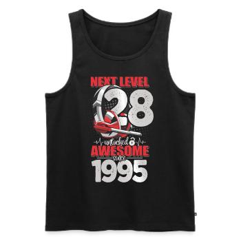 Level Unlocked 28 years old 1995 Headset Gaming - Men's Premium Organic Tank Top - black - Front - AI Model Male 178 light (178cm)