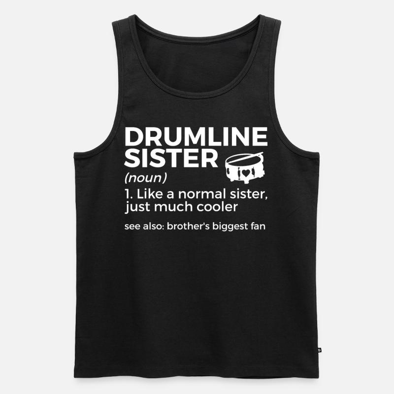 Drumline Trommeln Geschenk - Männer Premium Bio Tank Top - Schwarz
