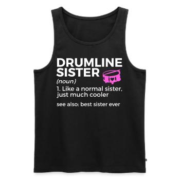 Drumline Drum Gift - Men's Premium Organic Tank Top - black - Front - AI Model Male 178 light (178cm)