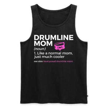 Drumline Drum Gift - Men's Premium Organic Tank Top - black - Front - AI Model Male 178 light (178cm)