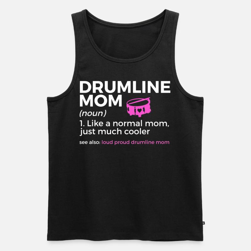 Drumline Trommeln Geschenk - Männer Premium Bio Tank Top - Schwarz
