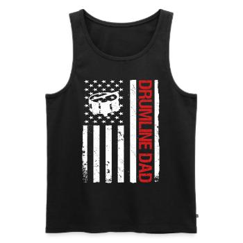 Drumline Drum Gift - Men's Premium Organic Tank Top - black - Front - AI Model Male 178 light (178cm)