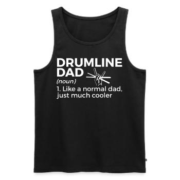 Drumline Drum Gift - Men's Premium Organic Tank Top - black - Front - AI Model Male 178 light (178cm)