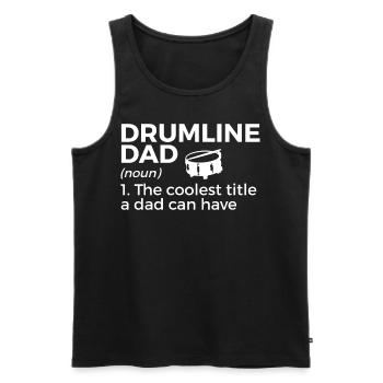 Drumline Drum Gift - Men's Premium Organic Tank Top - black - Front - AI Model Male 178 light (178cm)