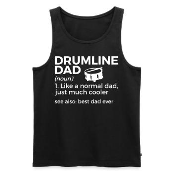 Drumline Drum Gift - Men's Premium Organic Tank Top - black - Front - AI Model Male 178 light (178cm)