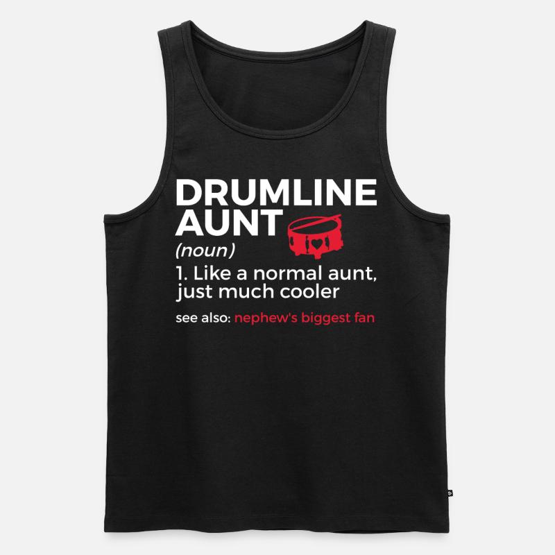 Drumline Trommeln Geschenk - Männer Premium Bio Tank Top - Schwarz