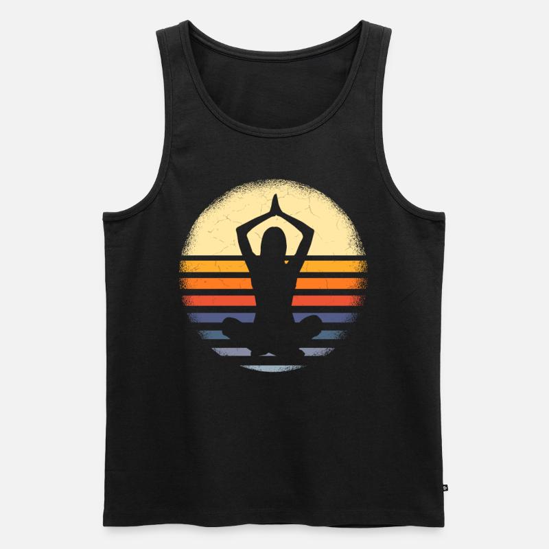 Yoga - Männer Premium Bio Tank Top - Schwarz