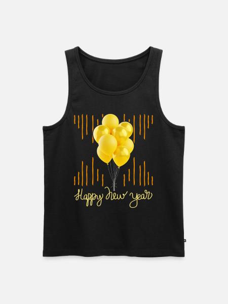 Godt nytår, tillykke med balloner - Herre Premium økologisk tanktop - sort