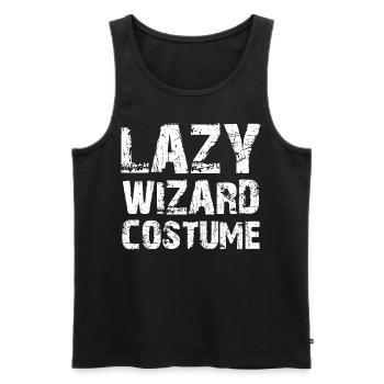 Ren Fair Renaissance Festival - Lazy Medieval Wiza - Männer Premium Bio Tank Top - Schwarz - Vorne - AI Model Male 178 light (178cm)