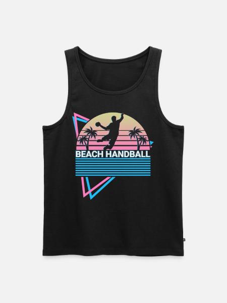 Beach Handball Player Retro - Men's Premium Organic Tank Top - black