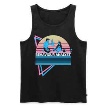 Behavioral Analyst Retro - Men's Premium Organic Tank Top - black - Front - Michal (187cm)