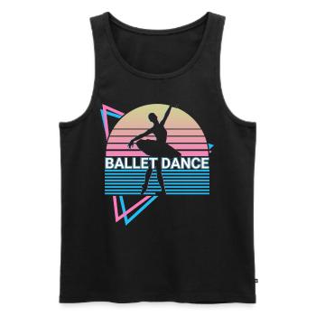 Ballet Dance Ballet Dancing Ballerina Retro - Men's Premium Organic Tank Top - black - Front - AI Model Male 178 light (178cm)