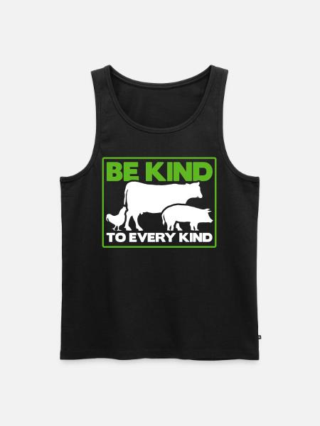 Be Kind To Every Kind - Männer Premium Bio Tank Top - Schwarz