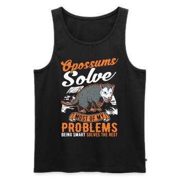 Opossum Cadeau Marsupial Opossum - Débardeur bio Premium Homme - noir - Devant - Michal (187cm)