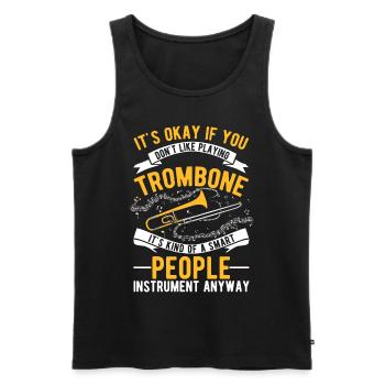 Trombone Gift Trombone Player Trombonist - Men's Premium Organic Tank Top - black - Front - Michal (187cm)