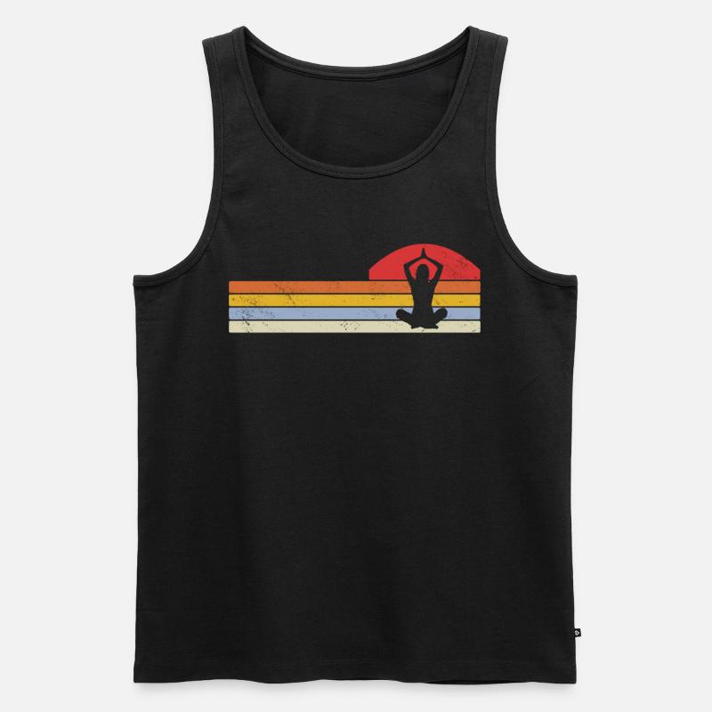 Yoga - Männer Premium Bio Tank Top - Schwarz