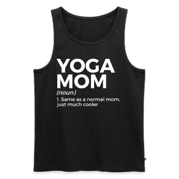 Yoga - Männer Premium Bio Tank Top - Schwarz - Vorne - Michal (187cm)