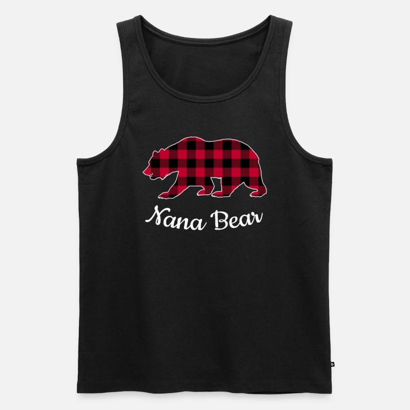 Nana Bear - Männer Premium Bio Tank Top - Schwarz