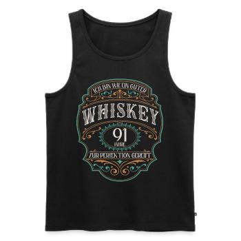 91 Jahre bin guter Whisky Whiskey 91. Geburtstag - Männer Premium Bio Tank Top - Schwarz - Vorne - Michal (187cm)