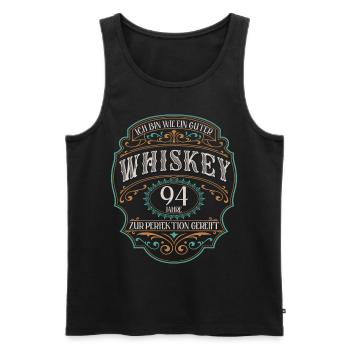 94 Jahre bin guter Whisky Whiskey 94. Geburtstag - Männer Premium Bio Tank Top - Schwarz - Vorne - AI Model Male 178 light (178cm)