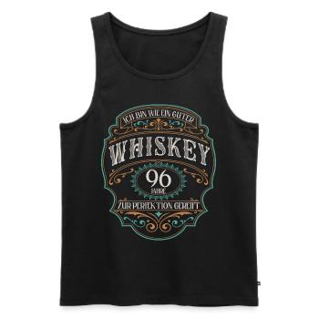 96 Jahre bin guter Whisky Whiskey 96. Geburtstag - Männer Premium Bio Tank Top - Schwarz - Vorne - AI Model Male 178 light (178cm)