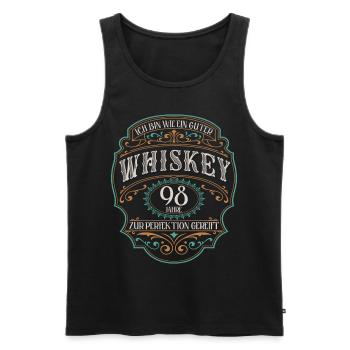 98 Jahre bin guter Whisky Whiskey 98. Geburtstag - Männer Premium Bio Tank Top - Schwarz - Vorne - Michal (187cm)