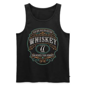 77 Jahre bin guter Whisky Whiskey 77. Geburtstag - Männer Premium Bio Tank Top - Schwarz - Vorne - Michal (187cm)