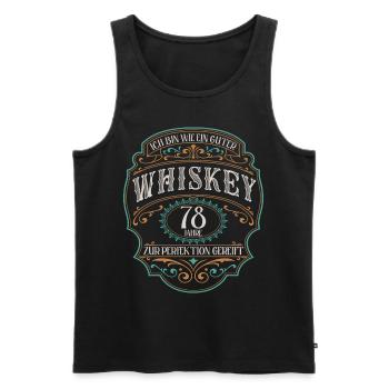 78 Jahre bin guter Whisky Whiskey 78. Geburtstag - Männer Premium Bio Tank Top - Schwarz - Vorne - Michal (187cm)