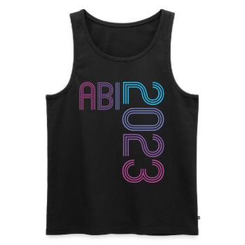 Abitur Gymnasium Women and Men Abi 2023 - Men's Premium Organic Tank Top - black - Front - Michal (187cm)