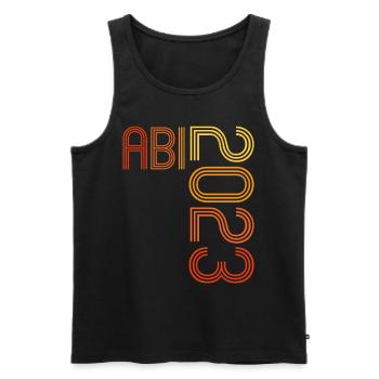 Abitur Gymnasium Women and Men Abi 2023 - Men's Premium Organic Tank Top - black - Front - Michal (187cm)