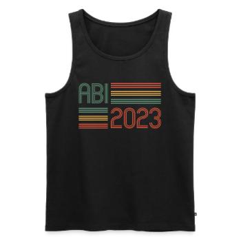 Abitur Gymnasium Women and Men Abi 2023 - Men's Premium Organic Tank Top - black - Front - Michal (187cm)