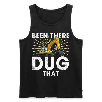 Lustige Bauarbeiter & Baustelle Baggerfahrer - Männer Premium Bio Tank Top - Schwarz - Vorne - AI Model Male 178 light (178cm)