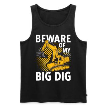 Lustige Bauarbeiter & Baustelle Baggerfahrer - Männer Premium Bio Tank Top - Schwarz - Vorne - AI Model Male 178 light (178cm)