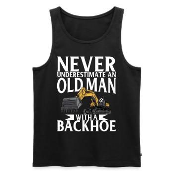 Lustige Bauarbeiter & Baustelle Baggerfahrer - Männer Premium Bio Tank Top - Schwarz - Vorne - AI Model Male 178 light (178cm)