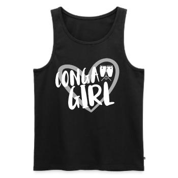 Konga musician - Men's Premium Organic Tank Top - black - Front - AI Model Male 178 light (178cm)