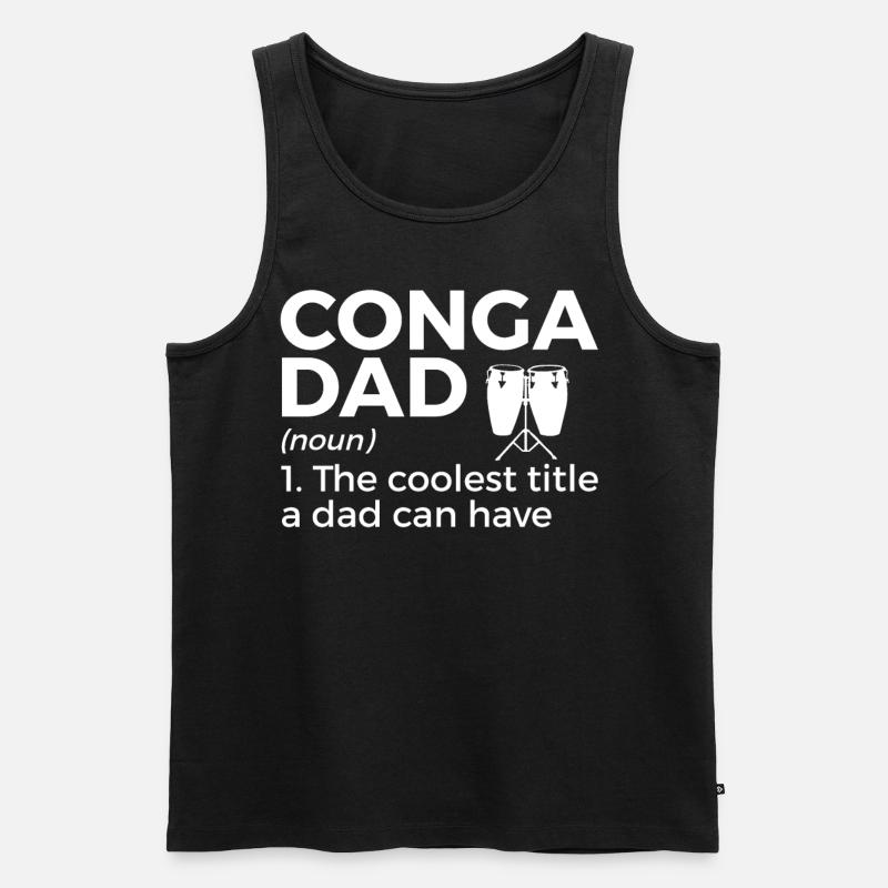 Konga Musiker - Männer Premium Bio Tank Top - Schwarz