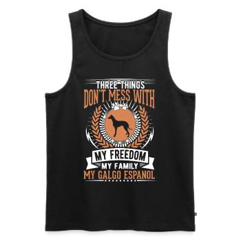 Galgo Espanol Spanischer Windhund Galgo - Männer Premium Bio Tank Top - Schwarz - Vorne - AI Model Male 178 light (178cm)